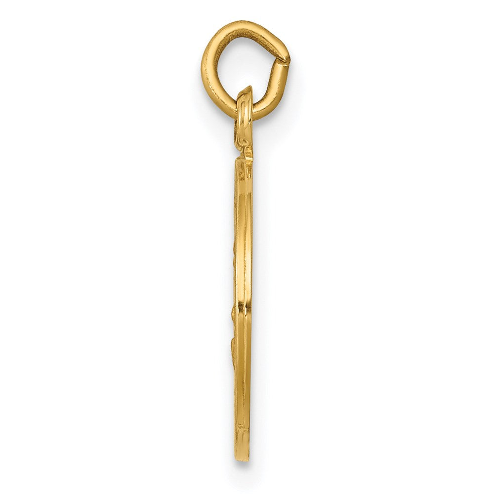 14k Yellow Gold Saint Joseph Medal Engravable Charm Pendant Jewelry Gifts (Length 0.66" Width 0.47")