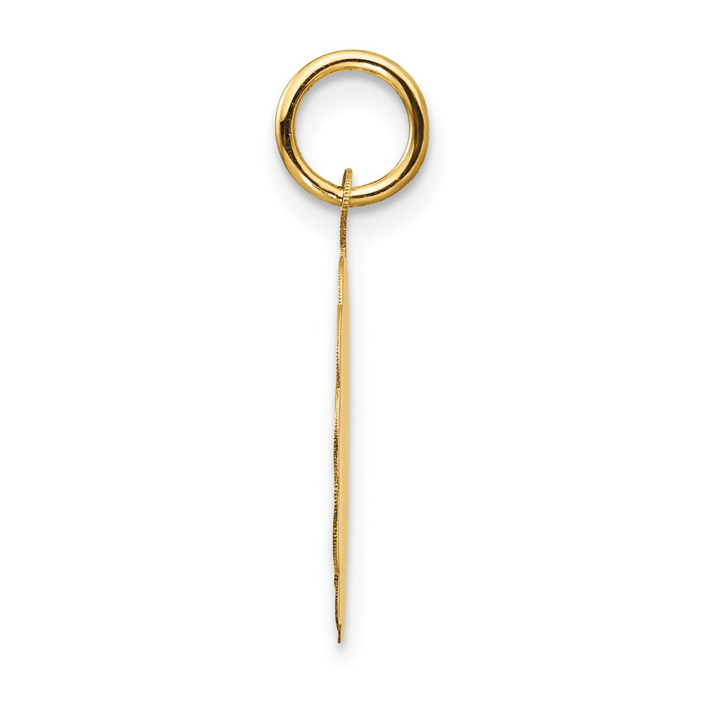 14k Yellow Gold GRADUATION DAY Engravable Charm Pendant Jewelry Gifts (Length 0.86" Width 0.62")