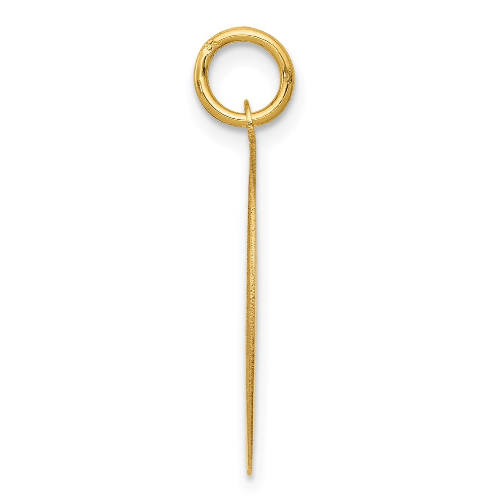14k Yellow Gold Shetland Sheepdog Disc Engravable Charm Pendant Jewelry Gifts (Length 1.01" Width 0.78")
