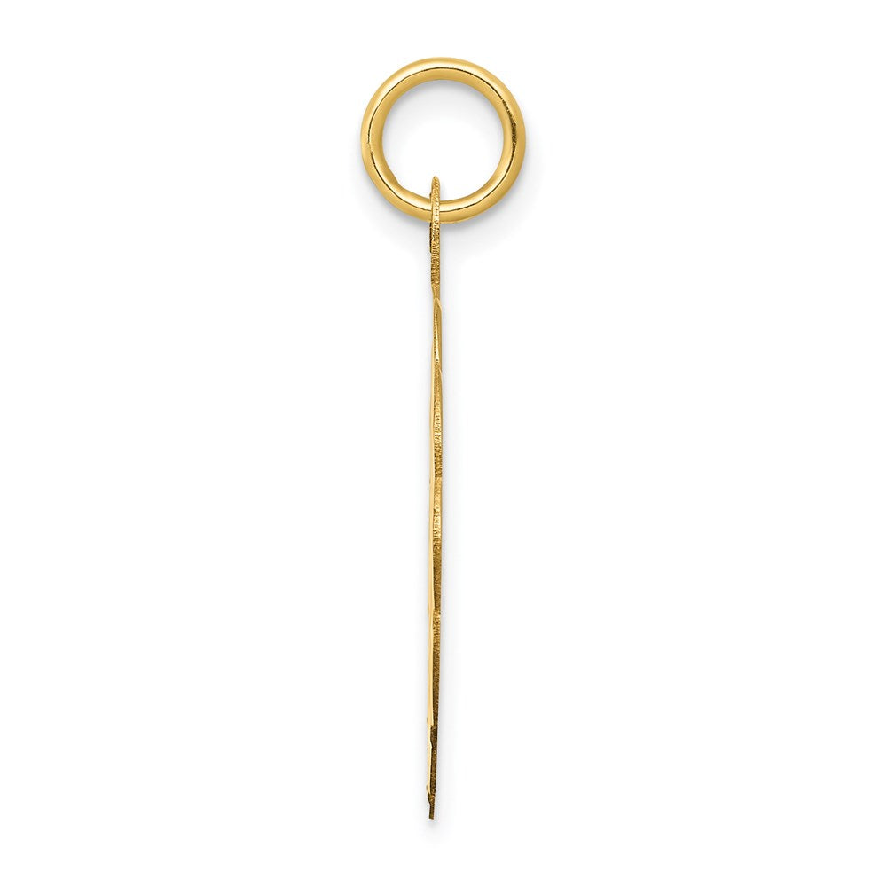 14k Yellow Gold Baseball Disc Engravable Charm Pendant Jewelry Gifts (Length 0.98" Width 0.78")