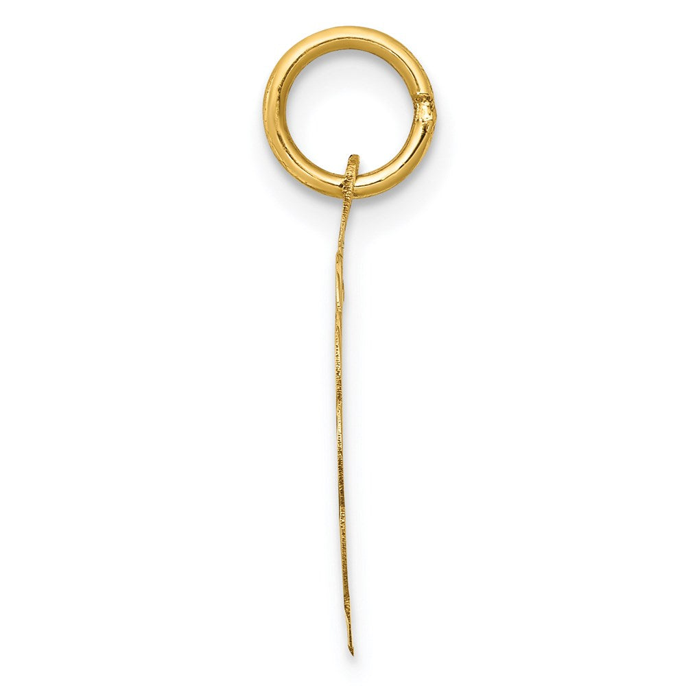 14k Yellow Gold YOU ARE ALWAYS IN MY HEART Disc Engravable Charm Pendant Jewelry Gifts (Length 0.9" Width 0.62")