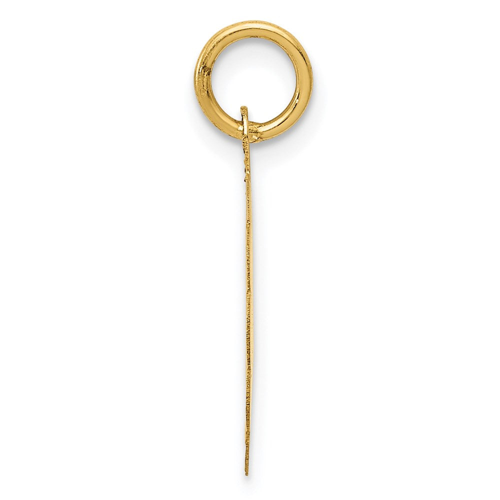 14k Yellow Gold Love SentinmentEngravable Charm Pendant Jewelry Gifts (Length 0.9" Width 0.59")