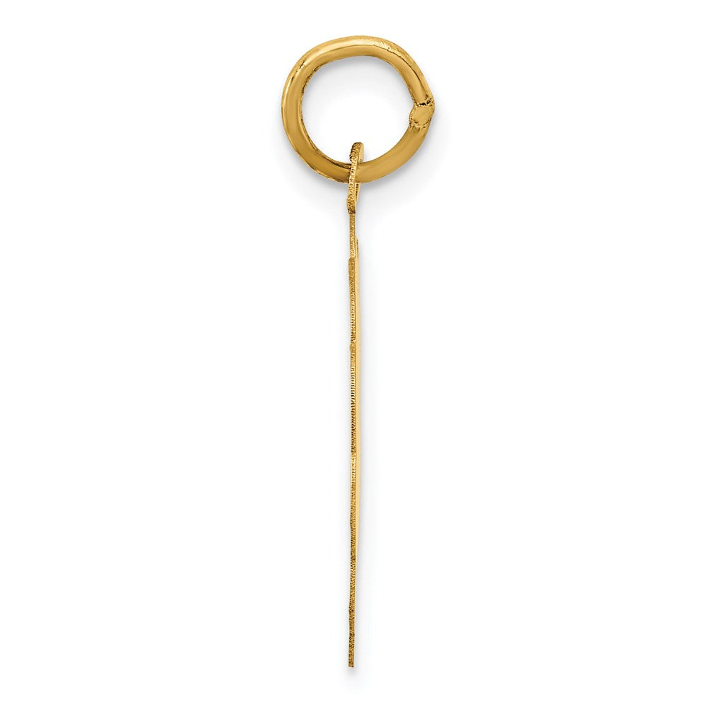 14k Yellow Gold A DATE TO REMEMBER Disc Engravable Charm Pendant Jewelry Gifts (Length 0.94" Width 0.7")