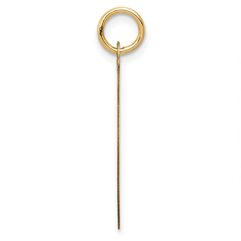 14k Yellow Gold HAPPY ANNIVERSARYEngravable Charm Pendant Jewelry Gifts (Length 1.05" Width 0.78")