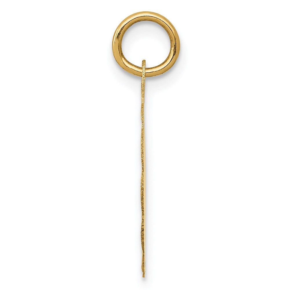 14k Yellow Gold Happy 10th ANNIVERSARYEngravable Charm Pendant Jewelry Gifts (Length 0.9" Width 0.62")