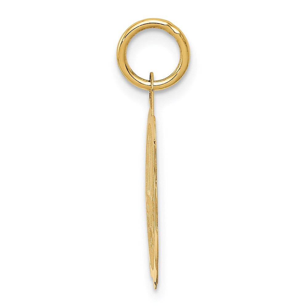 14k Yellow Gold Happy 20th ANNIVERSARYEngravable Charm Pendant Jewelry Gifts (Length 0.86" Width 0.59")