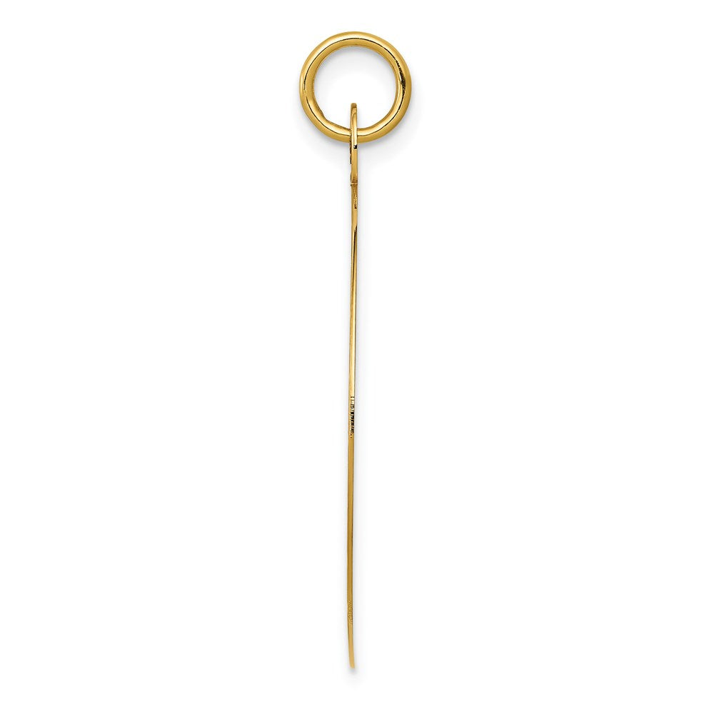14k Yellow Gold HAPPY ANNIVERSARYEngravable Charm Pendant Jewelry Gifts (Length 1.29" Width 0.98")