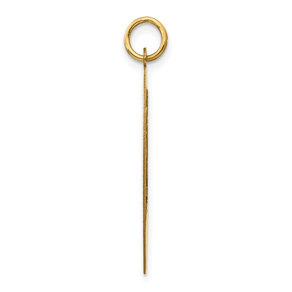 14k Yellow Gold 2 piece Mizpah Engravable Charm Pendant Jewelry Gifts (Length 1.29" Width 1.01")