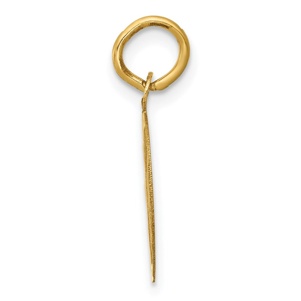 14k Yellow Gold GRADUATION DAY Engravable Charm Pendant Jewelry Gifts (Length 0.78" Width 0.51")