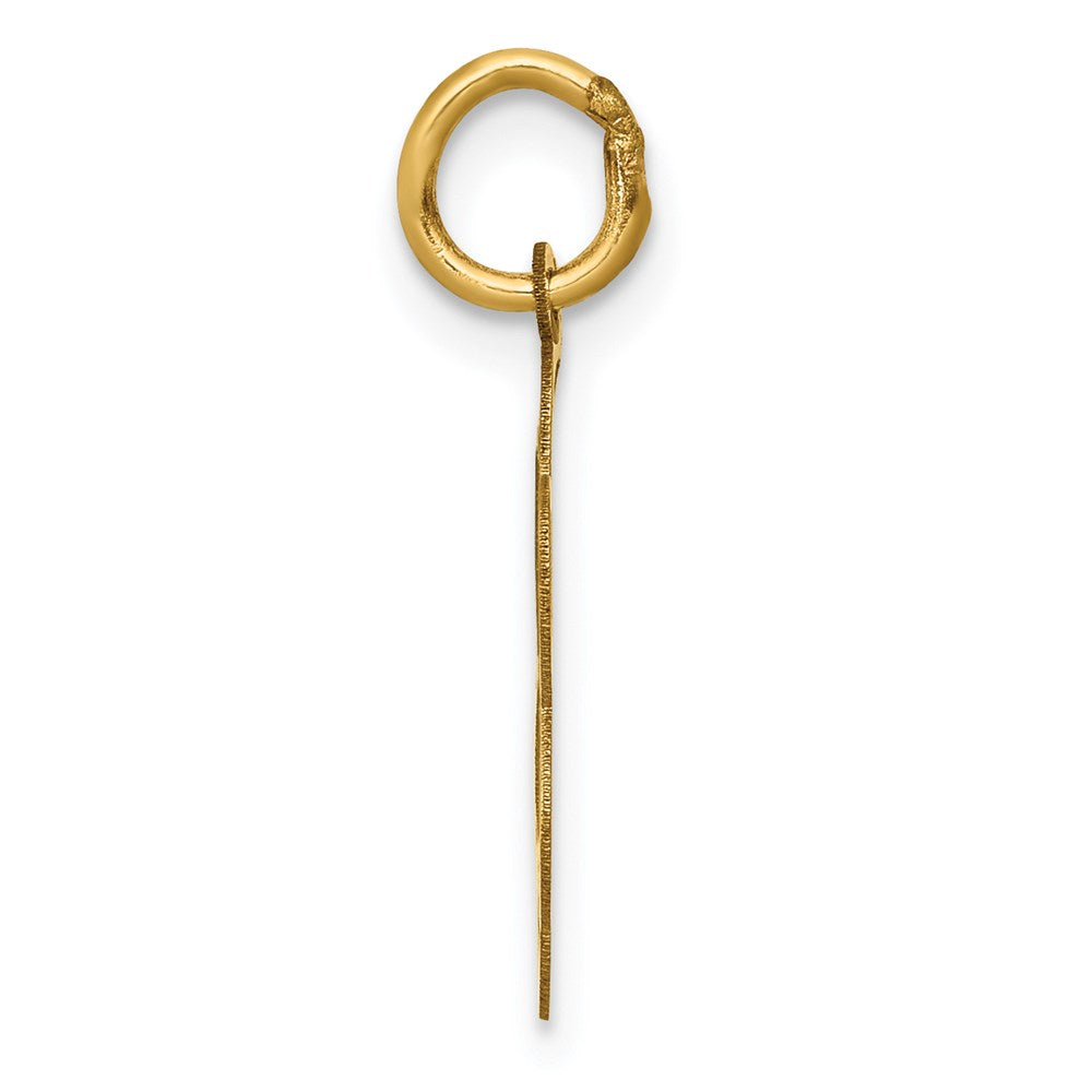 14k Yellow Gold GRADUATION DAY Engravable Charm Pendant Jewelry Gifts (Length 0.82" Width 0.59")