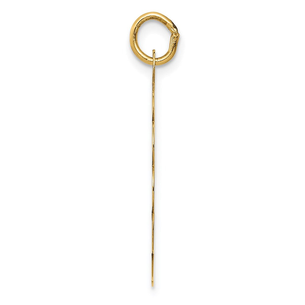 14k Yellow Gold HAPPY BIRTHDAYEngravable Charm Pendant Jewelry Gifts (Length 1.09" Width 0.86")