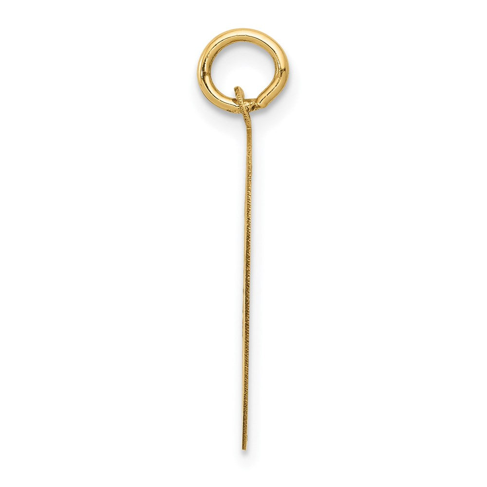 14k Yellow Gold Chihuahua Disc Engravable Charm Pendant Jewelry Gifts (Length 1.01" Width 0.78")