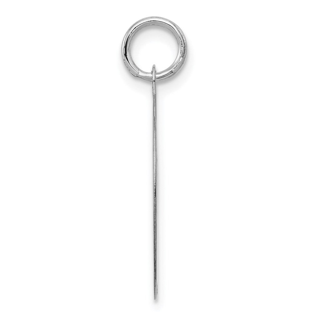 14k White Gold Polished Golden Retriever Disc Engravable Charm Pendant Jewelry Gifts (Length 1.01" Width 0.78")