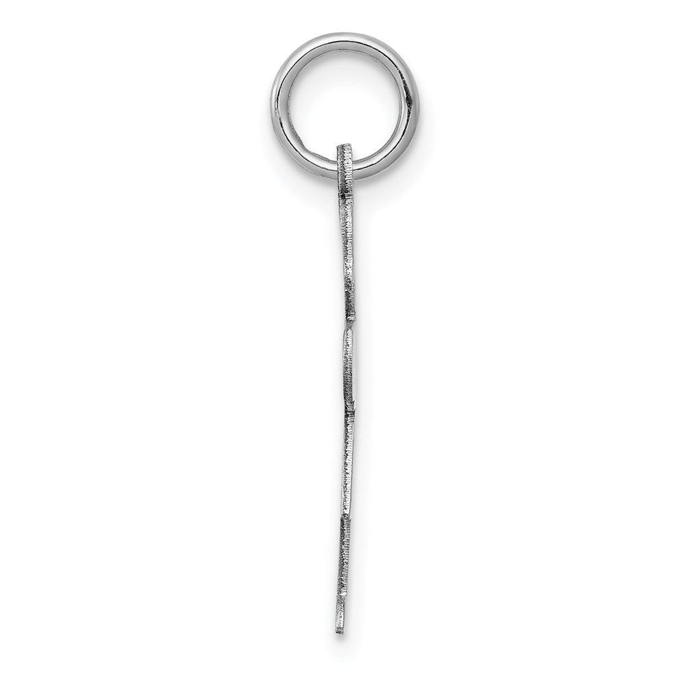 14k White Gold Kid Engravable Charm Pendant Jewelry Gifts (Length 0.98" Width 0.59")
