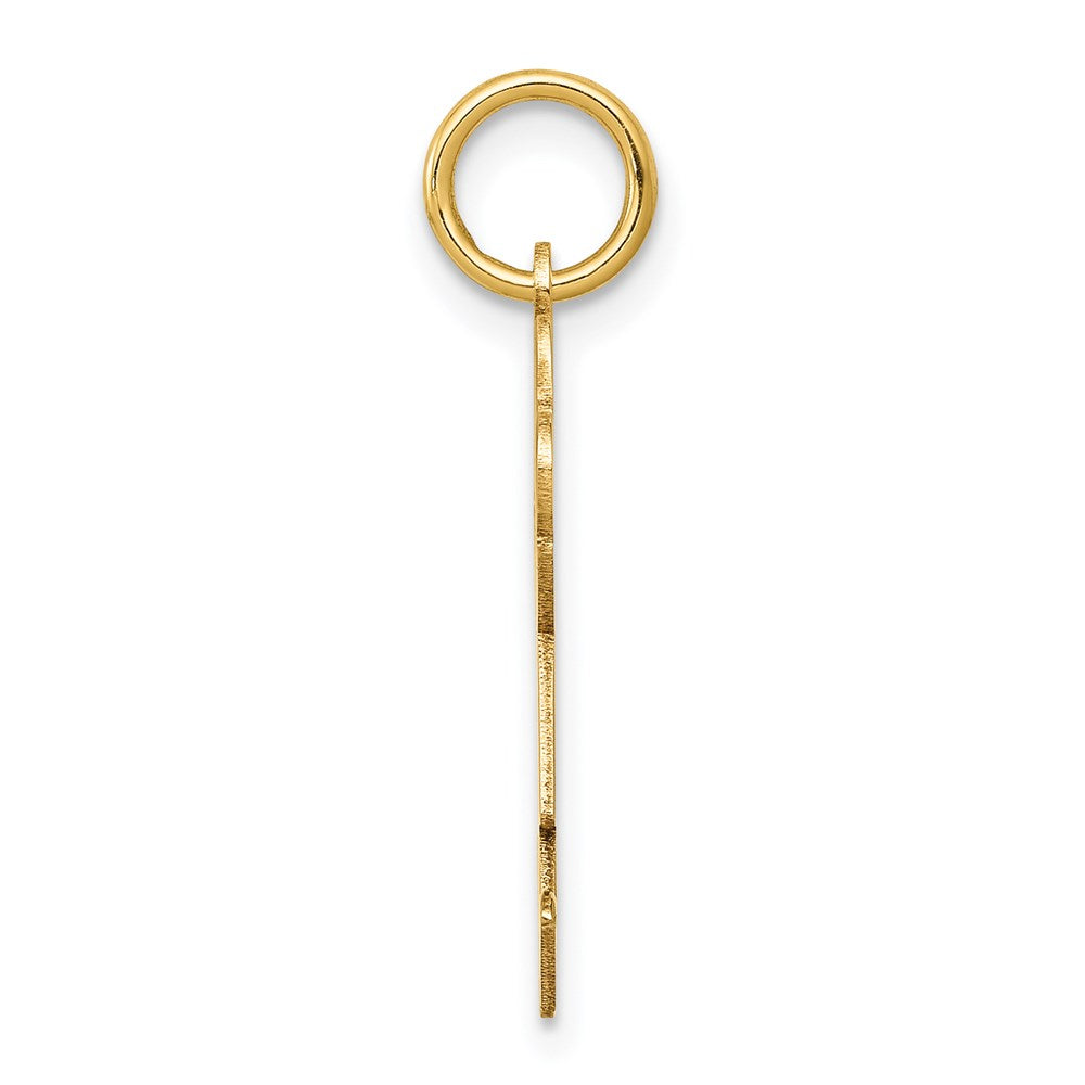 14k Yellow Gold Kid Engravable Charm Pendant Jewelry Gifts (Length 0.98" Width 0.59")