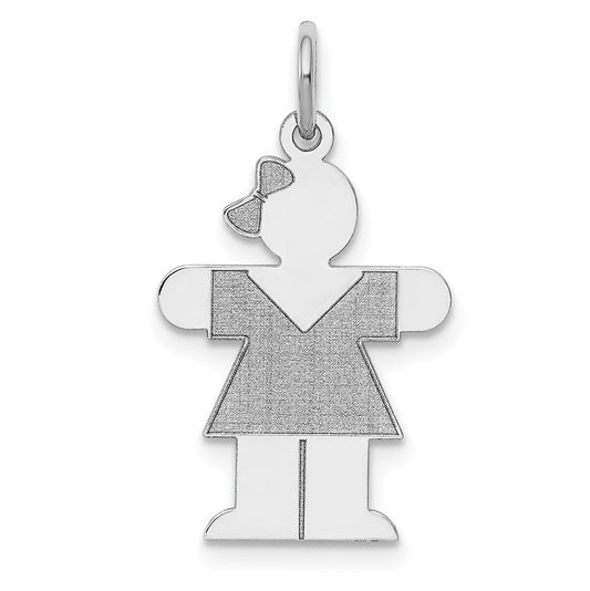 925 Sterling Silver Hugs Kid Engravable Charm Pendant Jewelry Gifts (Length 0.98" Width 0.59")