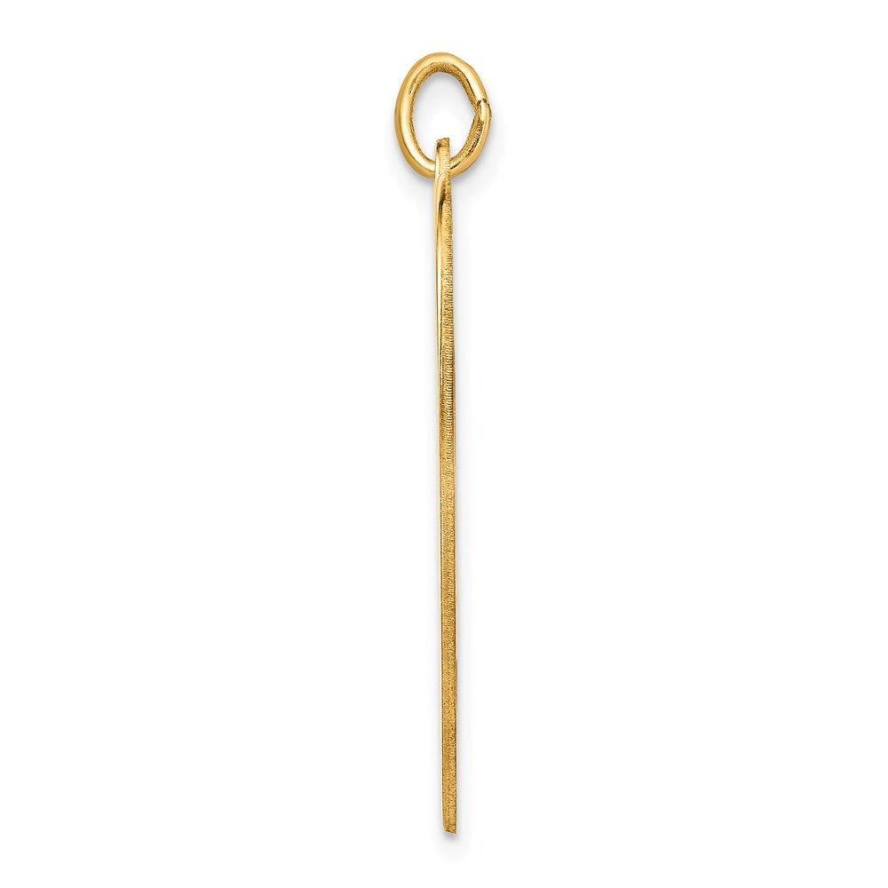 14k Yellow Gold Plain .027 Gauge Heart Disc Engravable Charm Pendant Jewelry Gifts (Length 1.17" Width 0.94")