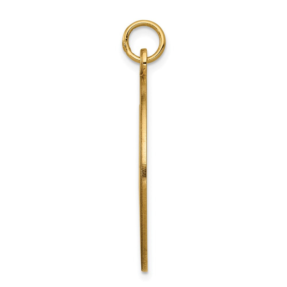 14k Yellow Gold Medical Jewelry UnenameledEngravable Charm Pendant Jewelry Gifts (Length 1.29" Width 0.99")