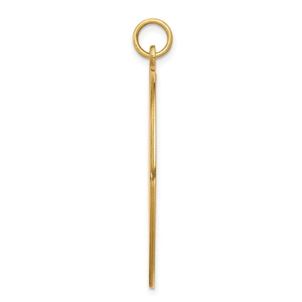 14k Yellow Gold Red Enamel Medical JewelryEngravable Charm Pendant Jewelry Gifts (Length 1.56" Width 1.24")