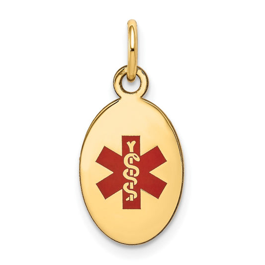 Enamel Medical JewelryEngravable Charm Pendant Jewelry Gifts (Length 0.82" Width 0.37")