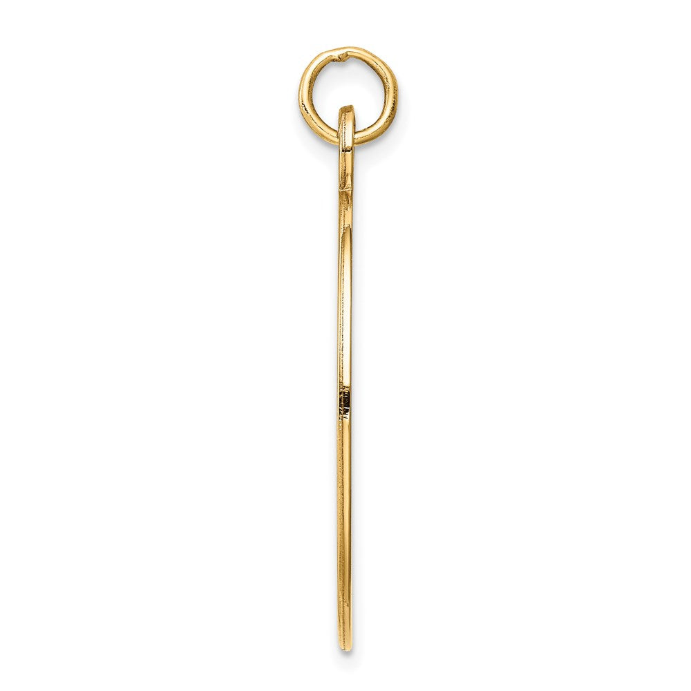 14k Yellow Gold Non enameled Medical JewelryEngravable Charm Pendant Jewelry Gifts (Length 1.37" Width 0.86")