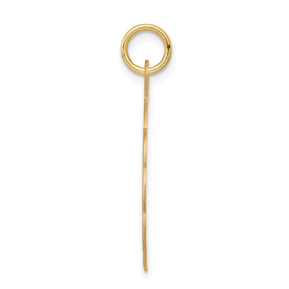 14k Yellow Gold Boy Head on .013 Gauge Scalloped Disc Engravable Charm Pendant Jewelry Gifts (Length 1.13" Width 0.86")