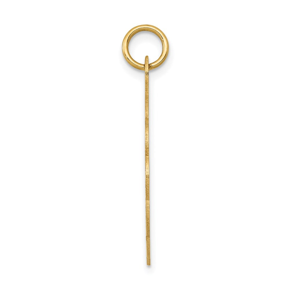 14k Yellow Gold Girl Head on .011 Gauge Scalloped Disc Engravable Charm Pendant Jewelry Gifts (Length 1.13" Width 0.86")