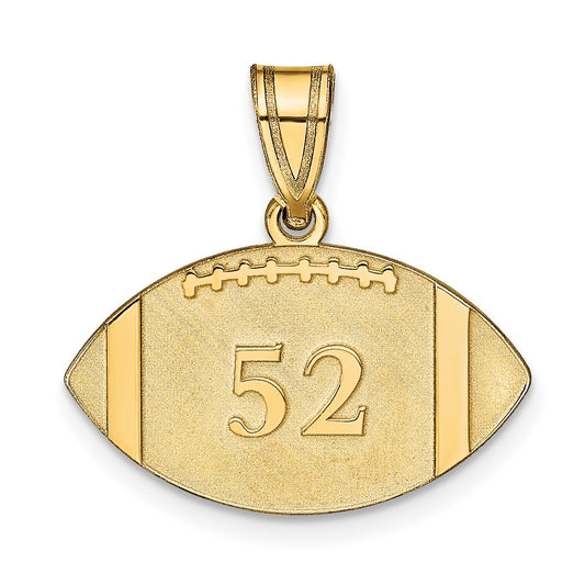 925 Sterling Silver Gold plated FootballEngravable Charm Pendant Jewelry Gifts (Length 0.59" Width 0.82")