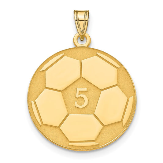 925 Sterling Silver Gold plated SoccerEngravable Charm Pendant Jewelry Gifts (Length 0.78" Width 0.7")