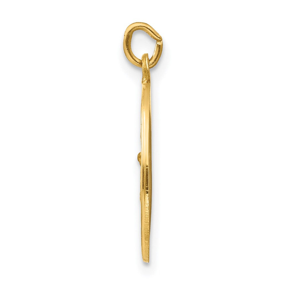 14k Yellow Gold Infant of Prague Medal Engravable Charm Pendant Jewelry Gifts (Length 0.74" Width 0.59")