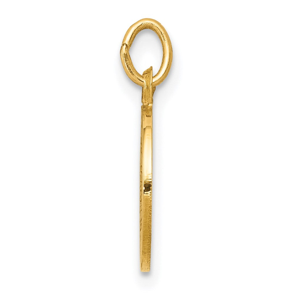 14k Yellow Gold Holy Trinity Medal Engravable Charm Pendant Jewelry Gifts (Length 0.62" Width 0.45")