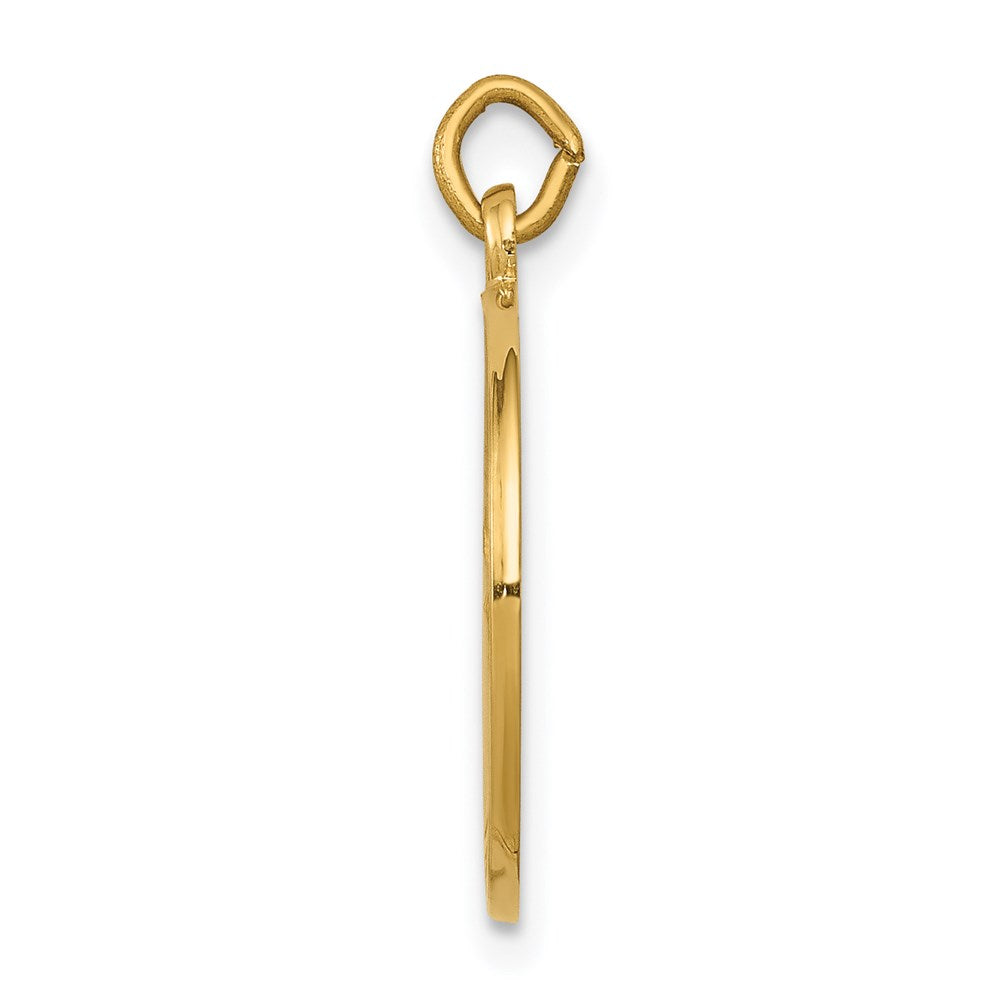 14k Yellow Gold Saint John Baptist Medal Engravable Charm Pendant Jewelry Gifts (Length 0.77" Width 0.59")