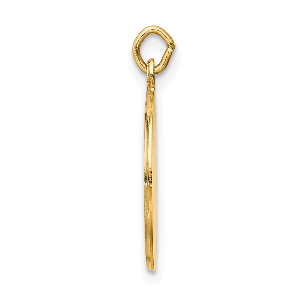 14k Yellow Gold Saint Roch Medal Engravable Charm Pendant Jewelry Gifts (Length 0.9" Width 0.59")