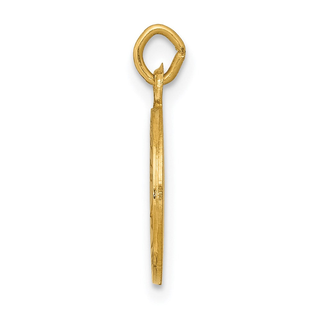 14k Yellow Gold Saint Elizabeth Seton Medal Engravable Charm Pendant Jewelry Gifts (Length 0.69" Width 0.49")
