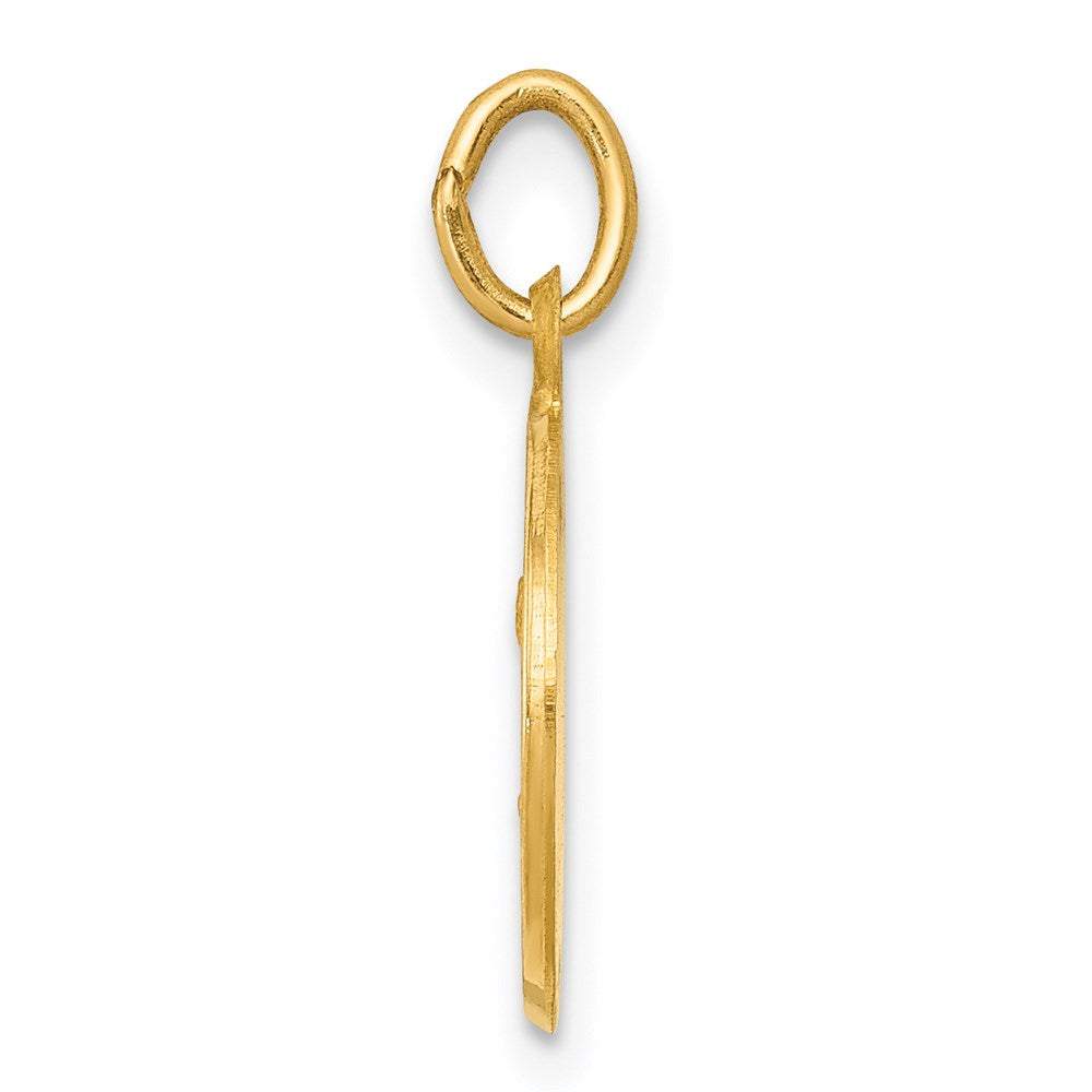14k Yellow Gold Saint Matthew Medal Engravable Charm Pendant Jewelry Gifts (Length 0.74" Width 0.47")