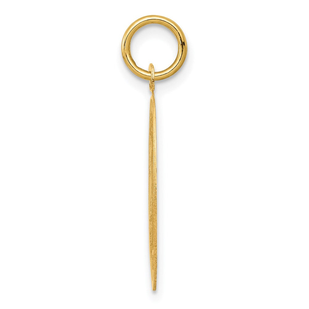 14k Yellow Gold Saint Jude Thaddeus Engravable Charm Pendant Jewelry Gifts (Length 1" Width 0.74")