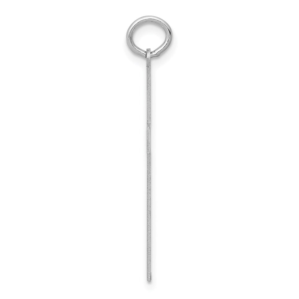 14k White Gold Laser Designed Crucifix CrossEngravable Charm Pendant Jewelry Gifts (Length 1.29" Width 0.66")