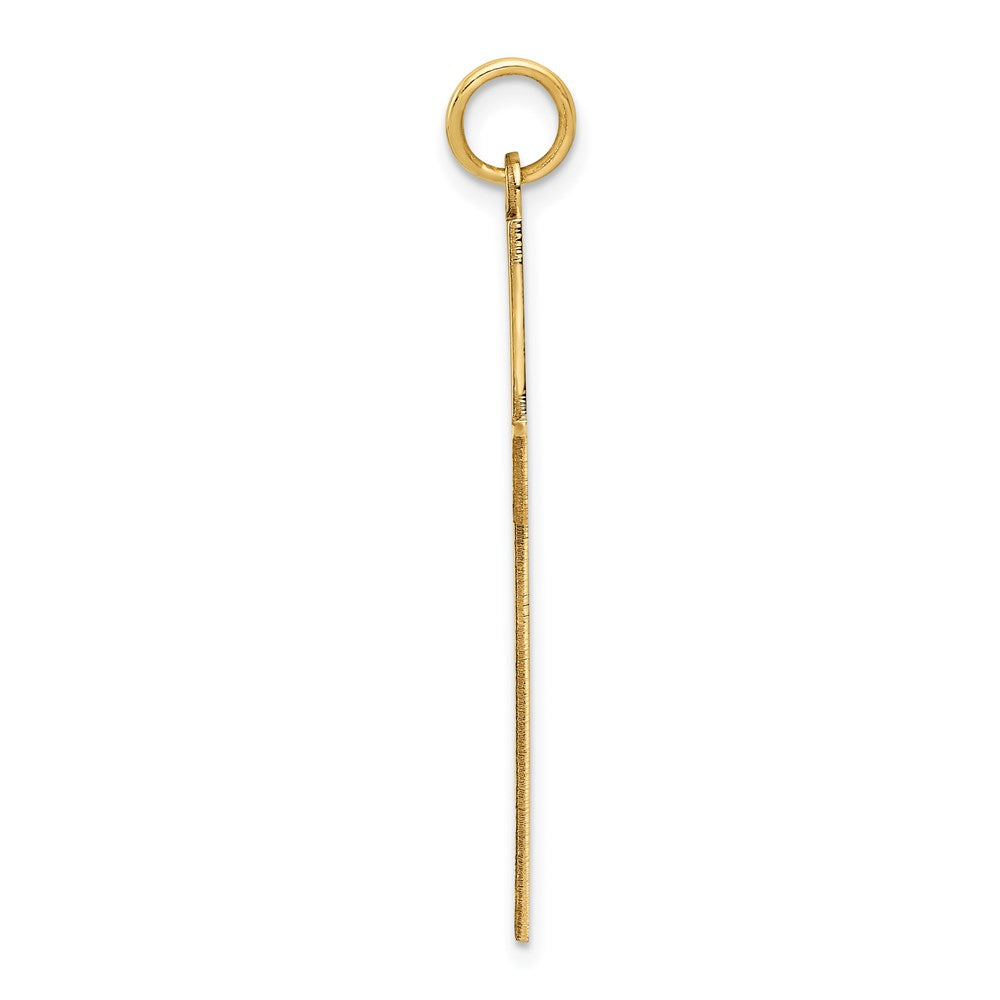 14k Yellow Gold Laser Designed Crucifix CrossEngravable Charm Pendant Jewelry Gifts (Length 1.52" Width 0.86")
