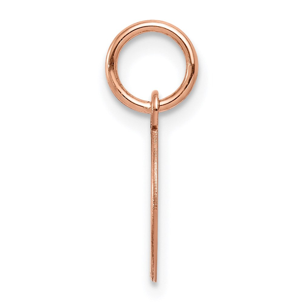 14K Rose Gold Plain .027 Gauge Circular Disc Engravable Charm Pendant Jewelry Gifts (Length 0.62" Width 0.39")