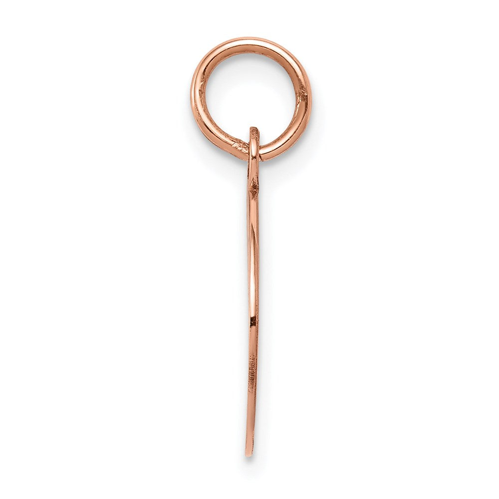 14K Rose Gold Plain .011 Gauge Circular Disc Engravable Charm Pendant Jewelry Gifts (Length 0.74" Width 0.47")