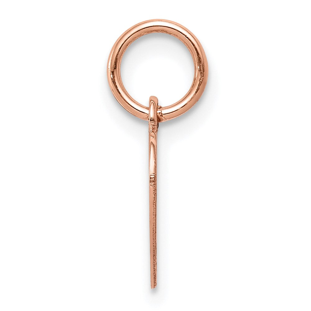 14K Rose Gold Plain .011 Gauge Heart Disc Engravable Charm Pendant Jewelry Gifts (Length 0.62" Width 0.39")