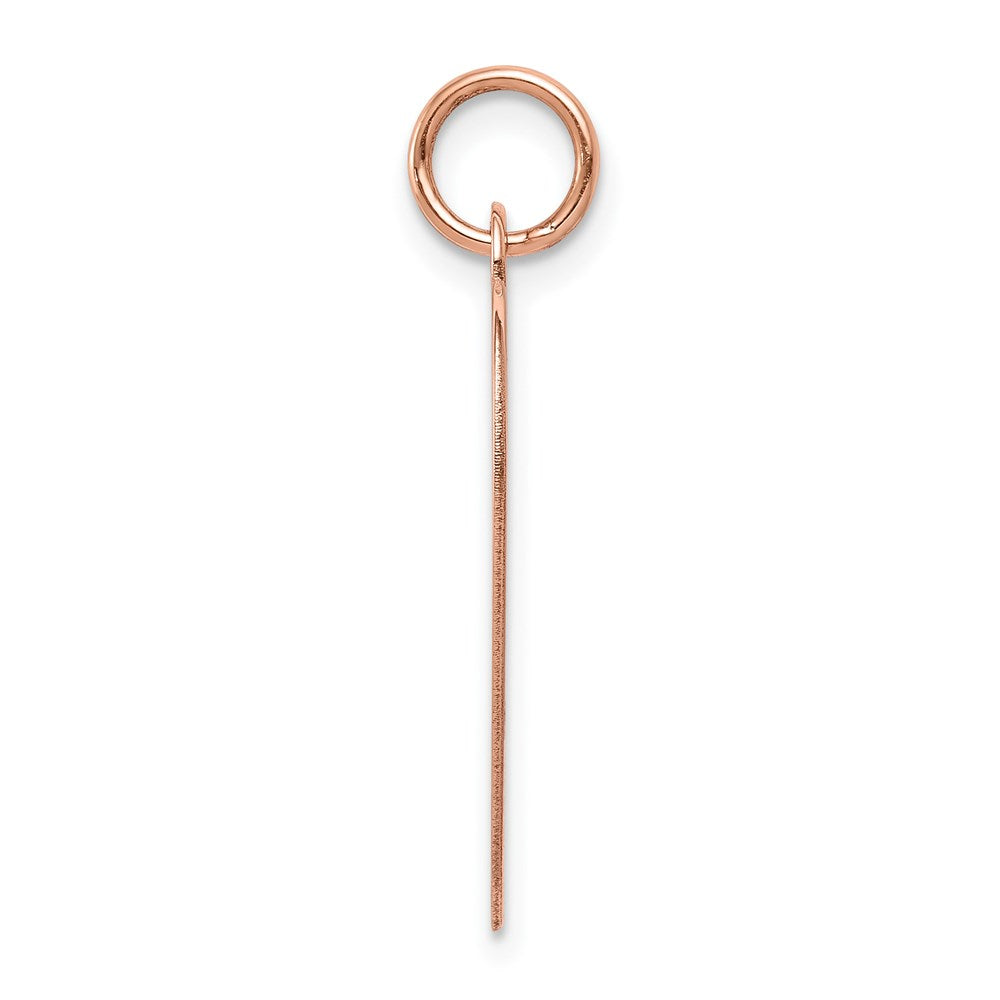 14K Rose Gold Plain .013 Gauge Heart Disc Engravable Charm Pendant Jewelry Gifts (Length 1.05" Width 0.82")