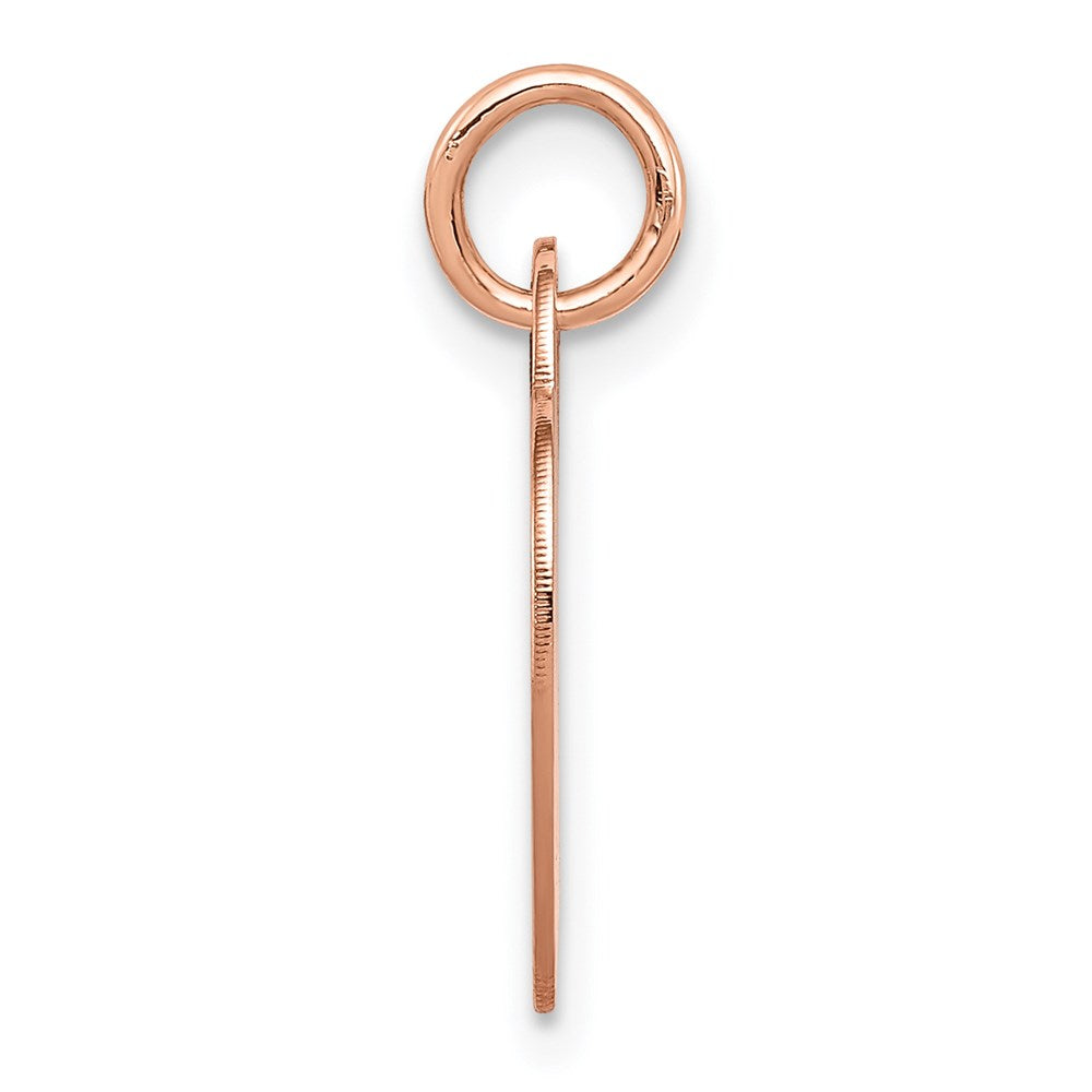 14K Rose Gold Small Heart Engravable Charm Pendant Jewelry Gifts (Length 0.74" Width 0.47")
