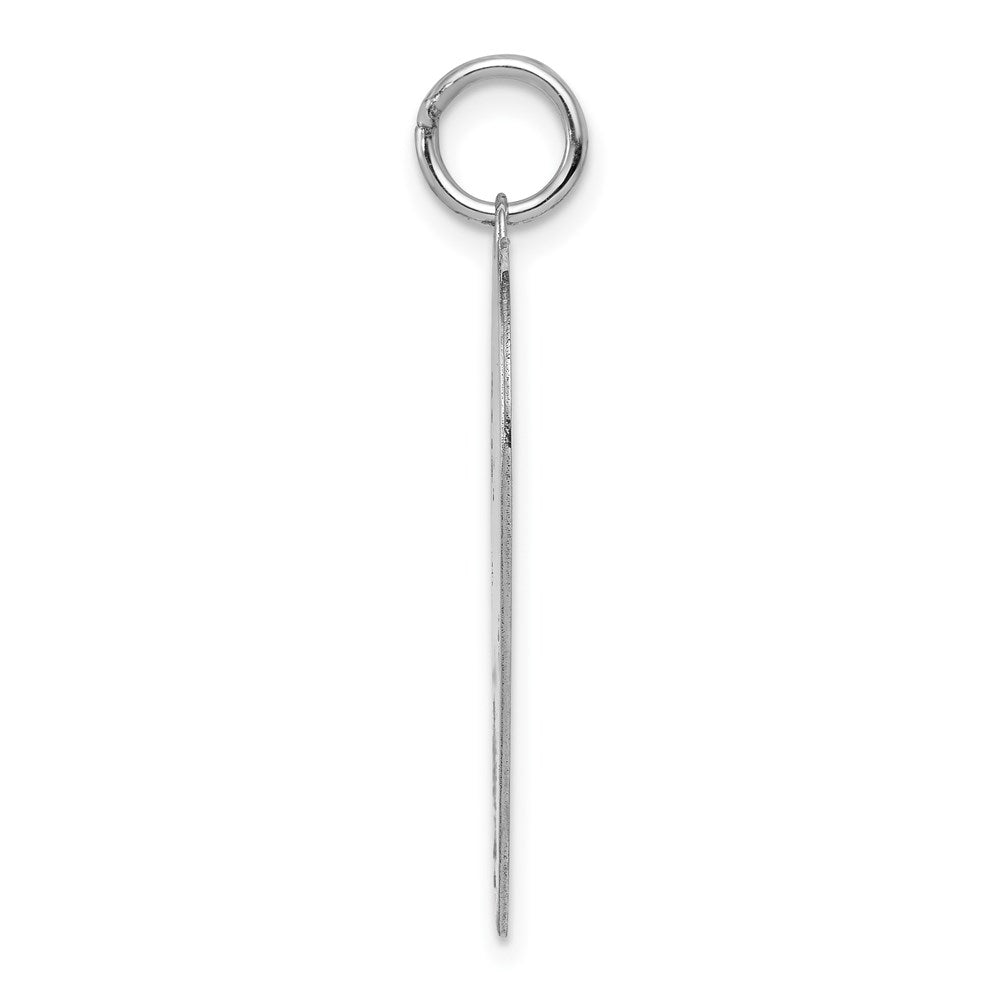 14k White Gold Plain .013 Gauge Heart Engravable Charm Pendant Jewelry Gifts (Length 1.17" Width 0.94")