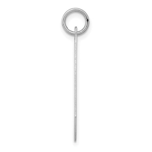 14k White Gold Plain .009 Gauge Dog Tag with Notch Disc Engravable Charm Pendant Jewelry Gifts (Length 1.6" Width 0.9")