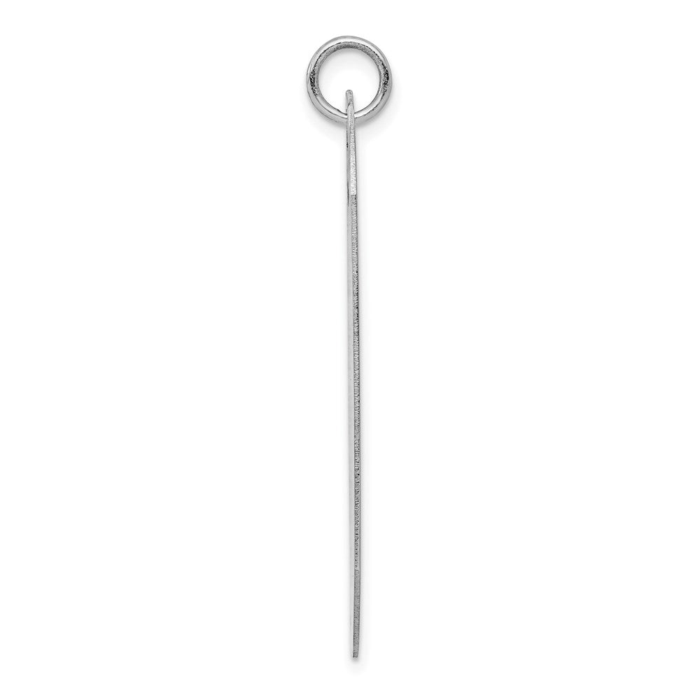 14k White Gold Plain .018 Gauge Dog Tag with Notch Disc Engravable Charm Pendant Jewelry Gifts (Length 1.52" Width 0.74")