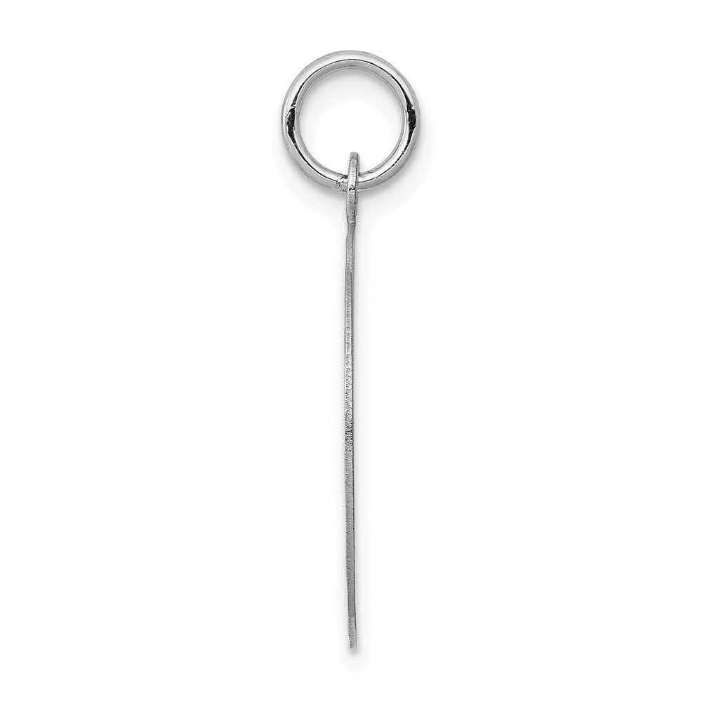 14k White Gold Etched .013 Gauge Round Disc Engravable Charm Pendant Jewelry Gifts (Length 1.05" Width 0.74")