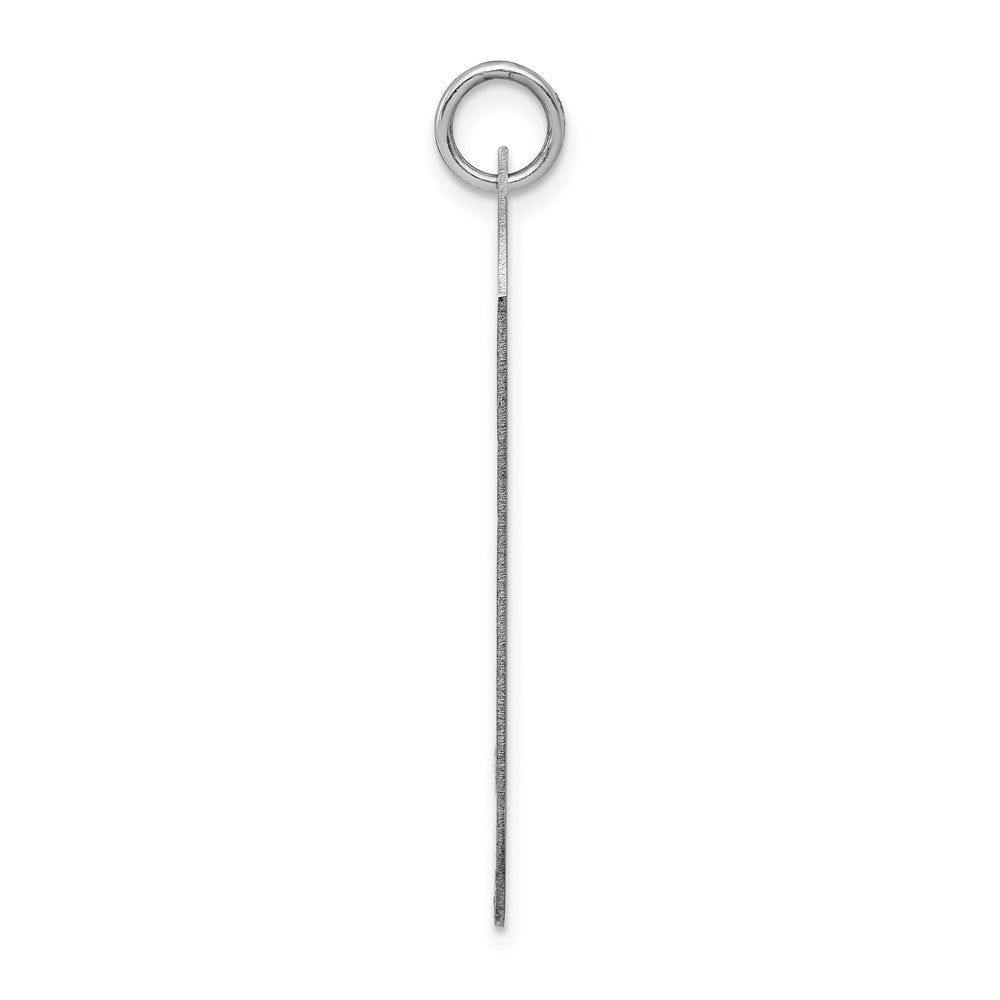 14k White Gold Plain .027 Gauge Dog Tag Disc Engravable Charm Pendant Jewelry Gifts (Length 1.44" Width 0.78")
