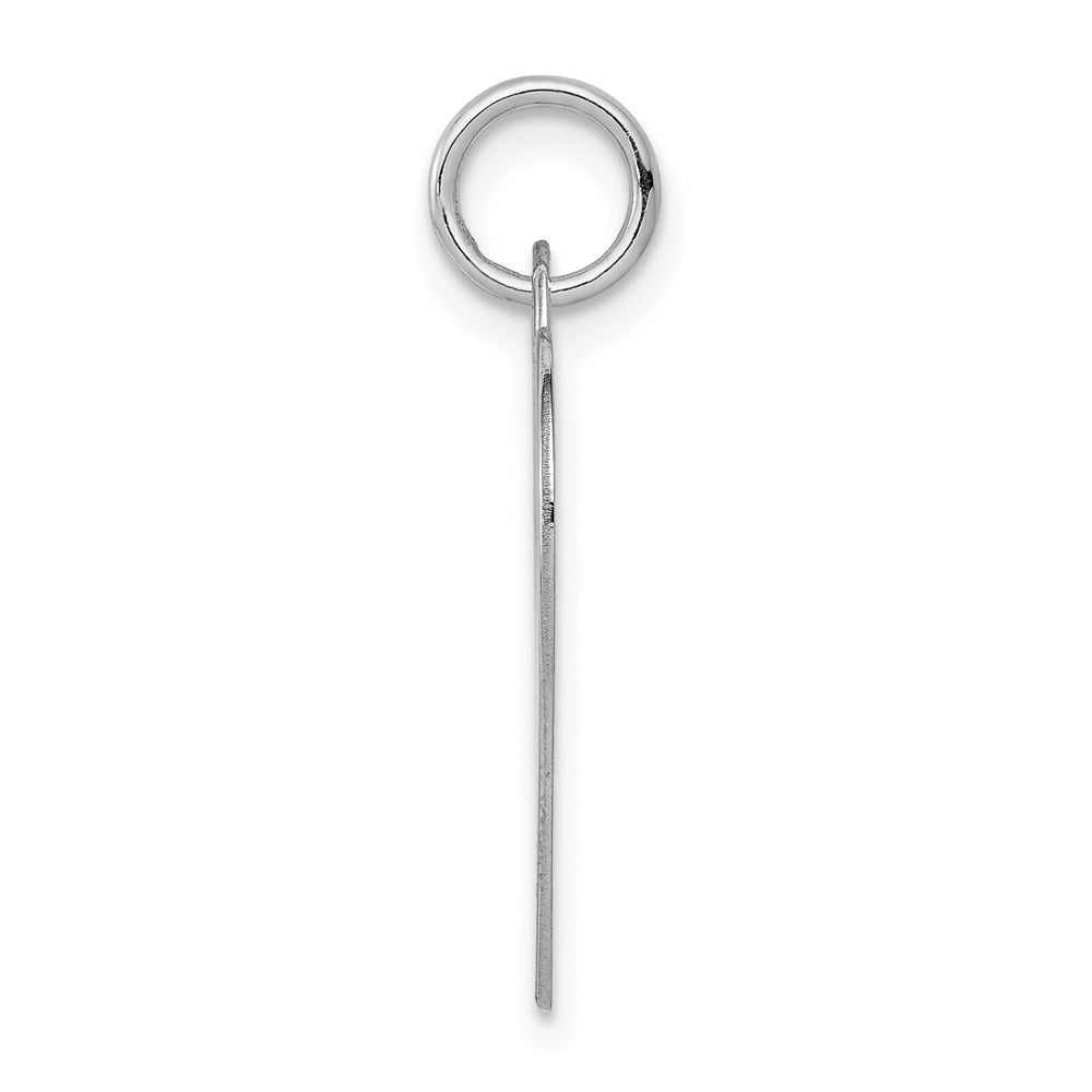 14k White Gold Plain .035 Gauge Heart Disc Engravable Charm Pendant Jewelry Gifts (Length 0.86" Width 0.86")