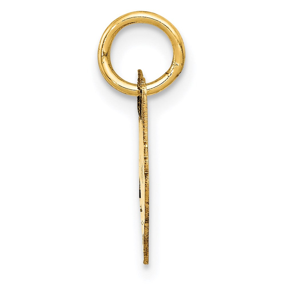 14k Yellow Gold Fox HeadEngravable Charm Pendant Jewelry Gifts (Length 0.74" Width 0.43")